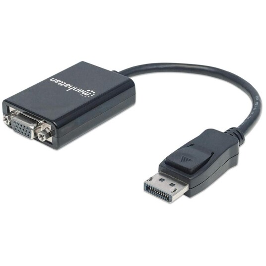 MANHATTAN MH Converter, DisplayPort to VGA, DP-Male/HD15-Female, Black