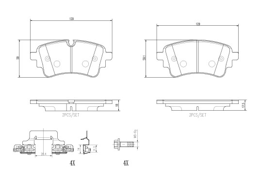 Bremseklosser BREMBO P85185NX