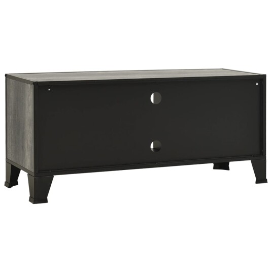 vidaXL TV-benk rustikk grå 105x36x47 cm metall og MDF