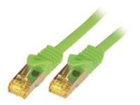 M-Cab Raw Nettverkskabel Rj-45 Hann Til Rj-45 Hann 3 M Sftp Pimf Cat 7 Halogenfri Formstøpt Uten Hindringer Grønn