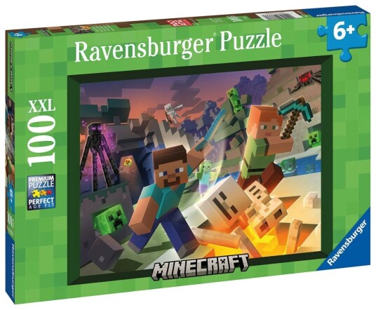Ravensburger Puslespill XXL 100 biter Monster Minecraft Ravensburger Puslespill XXL 100 biter Monster Minecraft