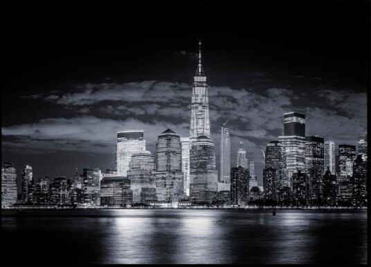 New York City Night Skyline Plakat / 40x50 New York City Night Skyline Plakat / 40x50