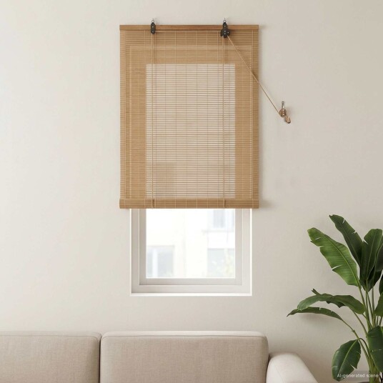 vidaXL Rullegardin Brun 50 x 160 cm Bambus