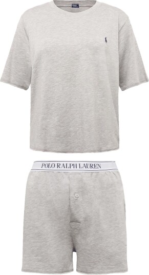 Polo Ralph Lauren Intimates French Terry Short Sleeve Pajama Set Grey L