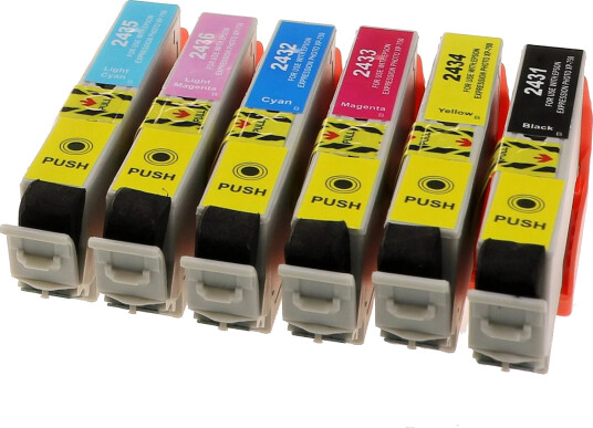 TB Blekkpatron Pakke 24XL Sort/CMY/LC/LM (6x11ml), erstatter Epson C13T24384010
