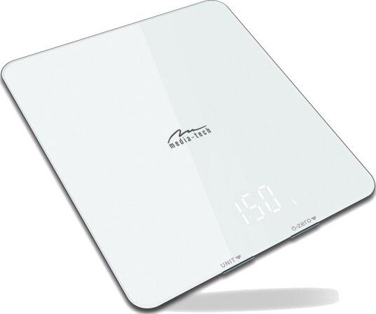 Media-Tech MR5544 SMART DIET kjøkkenvekt med app - Maks 5 kg, 3xAAA batterier (ikke inkludert) - Hvit