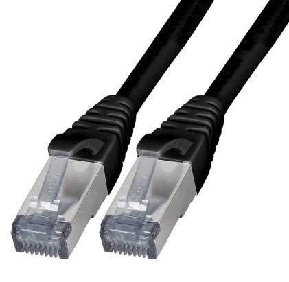 EFB ELEKTRONIK RJ45 Patchkabel S/FTP, Cat.6A, TPE, 2m, schwarz