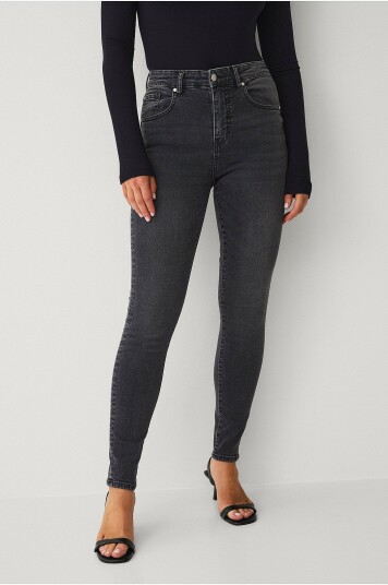 Ellos Collection Skinny stretchjeans med høy midje Svart