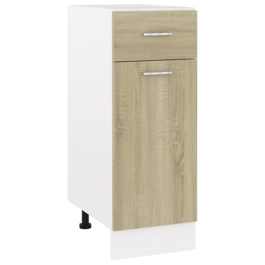 vidaXL Bunnskap med skuff sonoma eik 30x46x81,5 cm sponplate vidaXL Bunnskap med skuff sonoma eik 30x46x81,5 cm sponplate