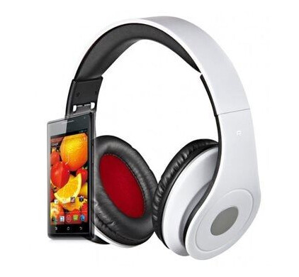 Rebeltec over-ear hodetelefoner med AUX - hvit