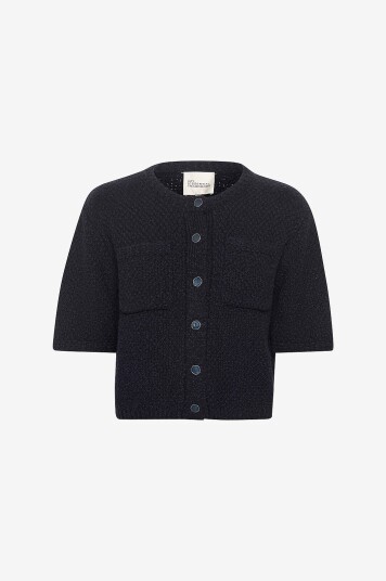 My Essential Wardrobe - Topp CarryMW Knit Cardigan - Blå My Essential Wardrobe - Topp CarryMW Knit Cardigan - Blå