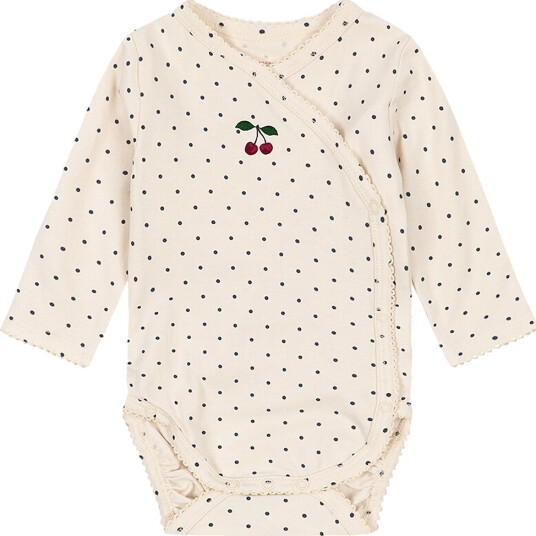 Konges Sløjd Omslagsbody I/e Blue Dot Konges Sløjd 50/56 Langermet Body Beige Hvit 50 56