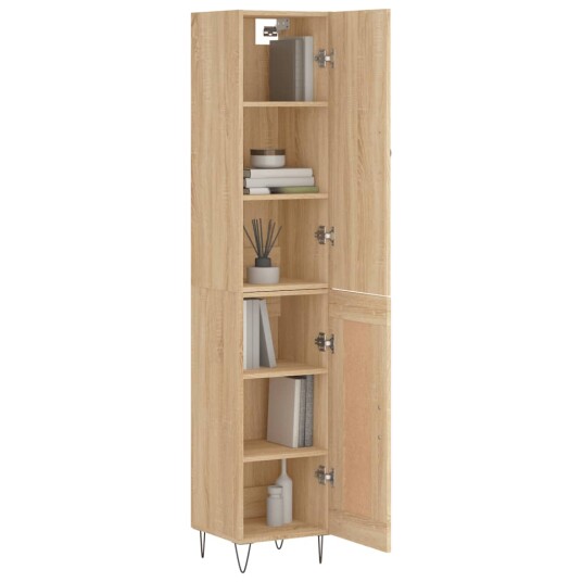 Highboard sonoma eik 34,5x34x180 cm konstruert tre Highboard sonoma eik 34,5x34x180 cm konstruert tre