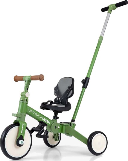 Milly Mally Optimus Max Trehjulssykkel 4-in-1 Grønn
