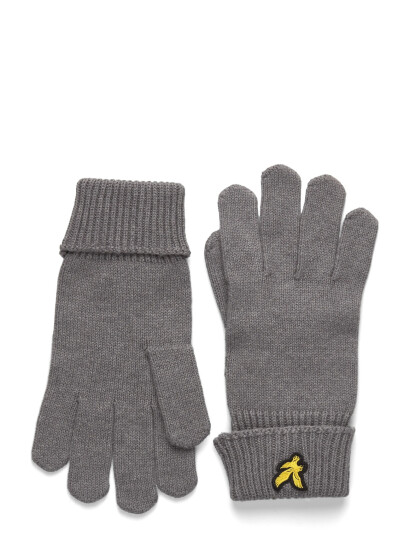 Lyle & Scott Cotton Merino Gloves - Grey - ONE SIZE Lyle & Scott Cotton Merino Gloves - Grey - ONE SIZE