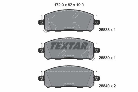 Bremseklosser TEXTAR 2683801 Bremseklosser TEXTAR 2683801