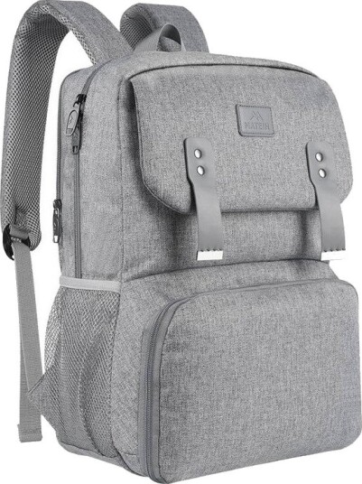 Matein 1161 PC-Ryggsekk Grå 15.6" med Matboks og USB