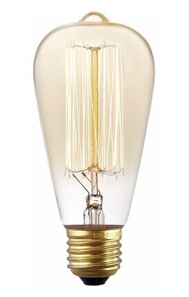 Edison Vintage pære ST64 60W E27 Gold