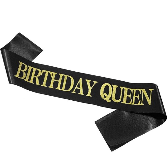 Bånd, Birthday Queen - Svart
