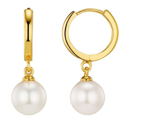 Orelia Pearl Drop Huggie Hoops Orelia Pearl Drop Huggie Hoops