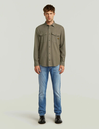 G-Star Marine Slim Shirt L\S - Khaki green - S