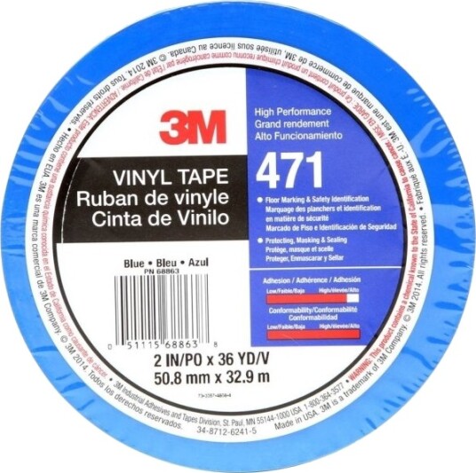 3M 471Bl50iw Pvc Teip Blå L X B 33 M X 50 Mm 1 Stk