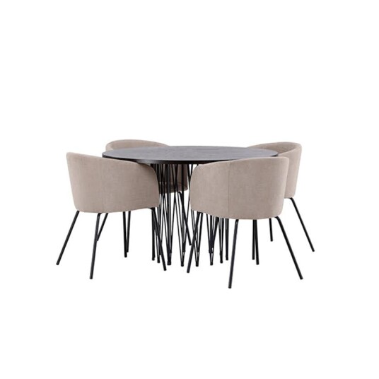 Venture Home Spisegruppe Venture Home Stone Ø120 cm med 4 Berit Stoler GR22837