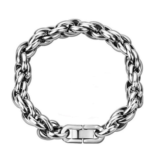 Auxere Armbånd Sølv AX10001-19 cm - Herre - Stainless Steel Auxere Armbånd Sølv AX10001-19 cm - Herre - Stainless Steel