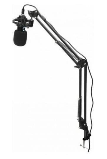 Varr Tube Gaming Usb Microphone, Mounts To Desk, Shock Mount Which Absorbs Vibrations, Black
