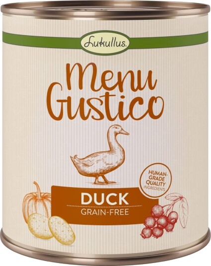 Lukullus Våtfôr Menu Gustico And Med Gulrot Tyttebær Og Rosmarin 24 X 800 G