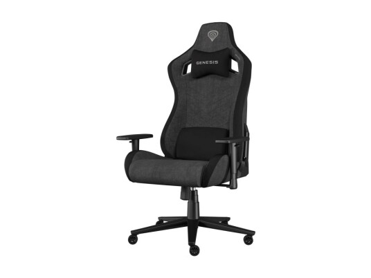 Genesis Nitro 660 Spillestol Ergonomisk Armlener T Formet Tipping Stoff Svart Grå