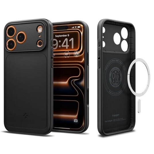 Spigen Thin Fit MagSafe Deksel for iPhone 17 Pro Max - Svart