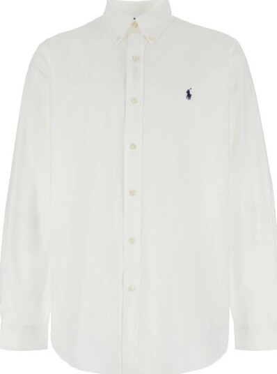 Ralph Lauren Polo Custom Fit Stretch Poplin Shirt White