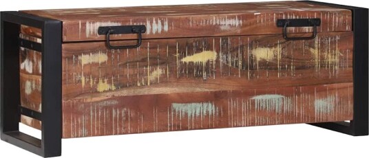  Lagringskasser Brun 80 x 30 x 30 cm Massivt gjenvunnet tre