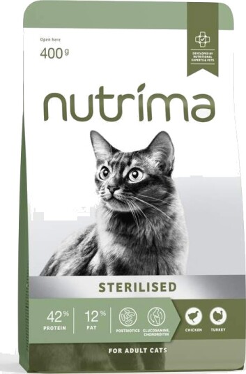 Nutrima Cat Adult Sterilised Tørrfôr Til Steriliserte Katter 400 G