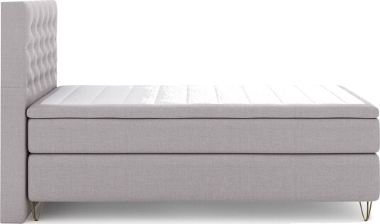Select No 5 Kontinentalseng 120x200 Medium WatergeLysegrå/V formede Metallben
