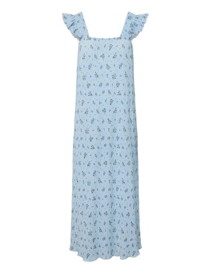 Pieces Pcflora Strap Flounce Dress Jrs Msa Bc Blue XS Pieces Pcflora Strap Flounce Dress Jrs Msa Bc Blue XS