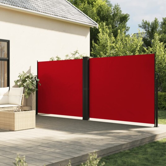 Uttrekkbar sidemarkise 160x1000 cm rød 4004732