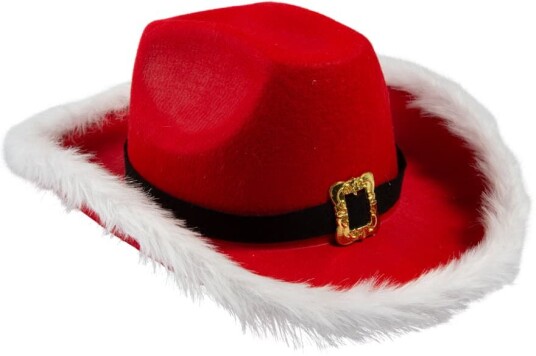 Hisab Joker Cowboyhatt Jul, med pelskant Hisab Joker Cowboyhatt Jul, med pelskant