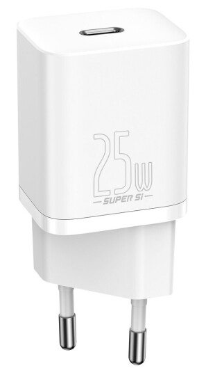 Baseus Super Si 25W Hurtiglader USB-C Hvit