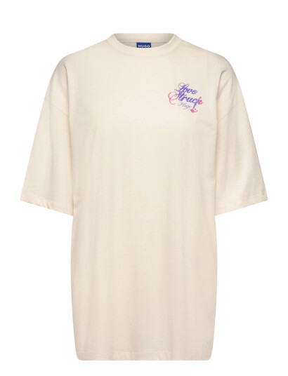 HUGO BLUE Oversize_Tee_B_5 - Cream - M HUGO BLUE Oversize_Tee_B_5 - Cream - M