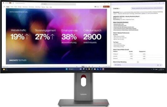 Lenovo ThinkVision P40WD 40" 5K2K IPS Skjerm med KVM-switch og USB-C Lenovo ThinkVision P40WD 40" 5K2K IPS Skjerm med KVM-switch og USB-C