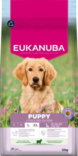 Eukanuba Tørrfôr Puppy Premium Nutrition Large & Giant Breed & Ris Sparepakke Lam 2 X 12 kg Eukanuba Tørrfôr Puppy Premium Nutrition Large & Giant Breed & Ris Sparepakke Lam 2 X 12 kg