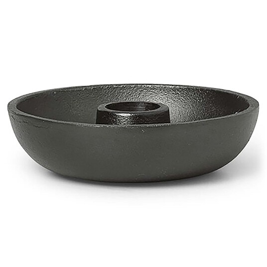 Ferm Living Bowl Single Lysestake Ø10 cm Svart Aluminium Ferm Living Bowl Single Lysestake Ø10 cm Svart Aluminium