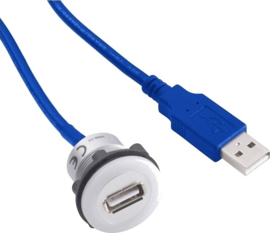 Tru Components Usb-12 Usb-Innbyggingskontakt 3.0 Type A Til Type A Med 60 Cm Kabel (1 Stk)