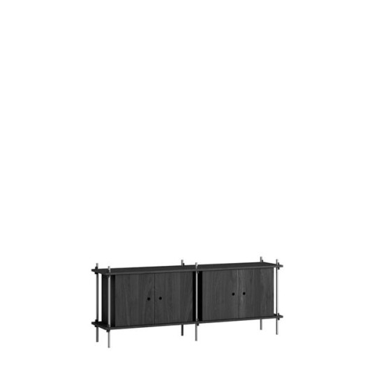 Moebe Hylle S.65.2.D Sort/rustfritt Stål Moebe Hylle S.65.2.D Sort/rustfritt Stål