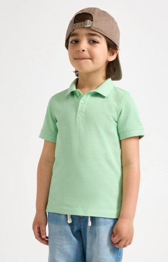 Lindex Short Sleeved Polo Shirt Green 92