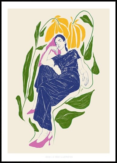Jlr Quiet in the garden Plakat / 70x100cm
