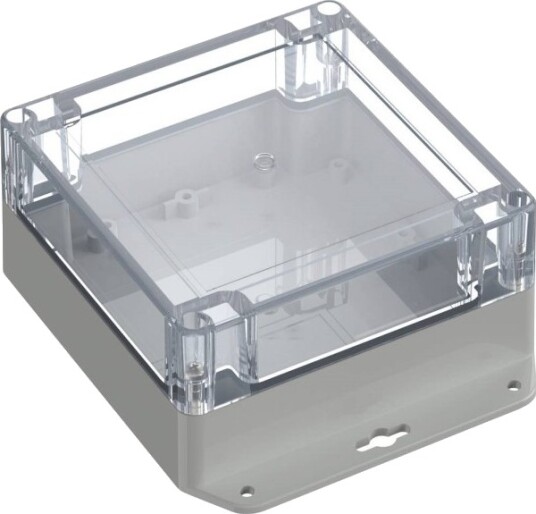 Tru Components TC 13865324 151,4 × 121,4 × 60 mm Polykarbonat Lysegrå Transparent
