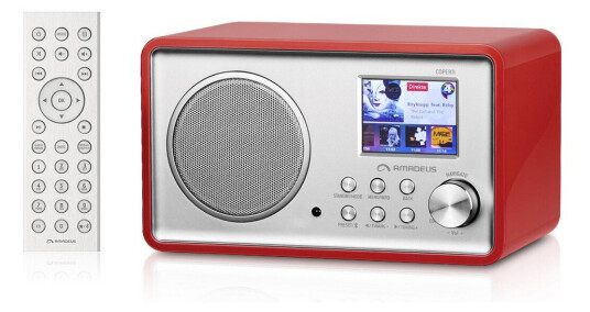AMADEUS COPERTI DAB BT INTERNET RADIO, RØD AMADEUS COPERTI DAB BT INTERNET RADIO, RØD